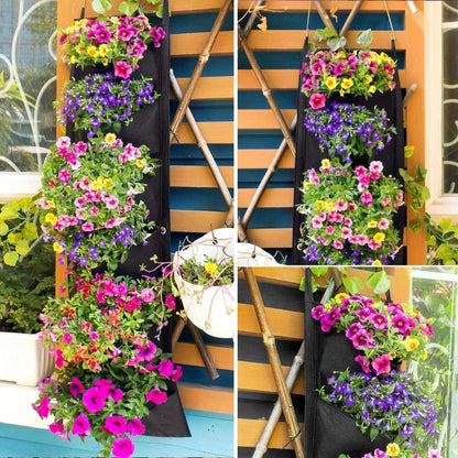 4/6/9 Taschen wasserdicht hängende vertikale Wand Pflanzer Taschen Pflanzen Blume wachsen Taschen für Indoor Outdoor Hof Gartenzaun nach Hause